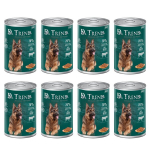 Dr. Trend Premium t&auml;ism&auml;rg toit t&auml;iskasvanud koertele k&otilde;ikidele t&otilde;ugudele veiselihaga, t&uuml;kid mahedas kastmes, 8 x 1250 g