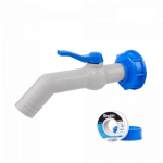 Komplekt - PP 45 &deg; kraan IBCS60x6 adapteriga 25 mm vooliku jaoks PTFE lindiga