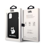 Karl Lagerfeldi &uuml;mbris iPhone 14 Plus 6,7 KLHCP14MSNCHBCK must HC Silicone NFT Choupette jaoks