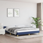 vidaXL voodiraam peatsiga, sinine, 180x200 cm, kangas