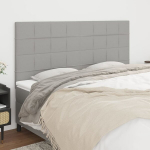 vidaXL voodipeatsid 4 tk, helehall, 90x5x78/88 cm, kangas