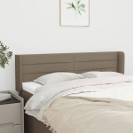 vidaXL voodipeats servadega, pruunikashall, 147x16x78/88 cm, kangas