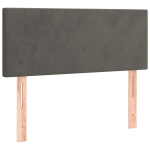 vidaXL voodiraam peats, tumehall, 100x5x78/88 cm, samet