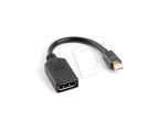 lanberg AD 0003 BK Mini DisplayPort 1.2 (Mini DP) adapter na Naine DisplayPort naine konnektoriga kaabel, 10 cm