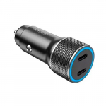 Auto laadija 2 x USB Type-C, 12-24V, 3A