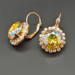 Swarovski kristallidega kaunistatud k&otilde;rvar&otilde;ngad DiamondSky Glare III Light Topaz Shimmer