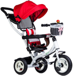 L&uuml;katav kolmerattaline EcoToys, punane/valge