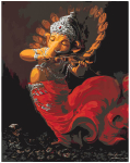 Maalimiskomplekt numbrite j&auml;rgi Muusikaline Ganesh 40x50