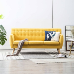 Kolmekohaline diivan, 172x70x82cm, kollane