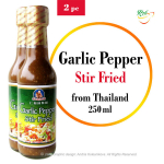 K&uuml;&uuml;slauk - piprakaste - marinaadiks, praadimiseks, Garlic Pepper Stir Fried sauce, Healthy Boy Brand, 2x250ml