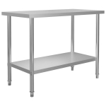 vidaXL k&ouml;&ouml;gi t&ouml;&ouml;laud, 120 x 60 x 85 cm, roostevaba teras