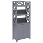 vidaXL vannitoakapp, hall, 46 x 24 x 116 cm, Paulownia puit