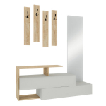Esikukomplekt Kalune Design 855, 137 cm, valge/pruun