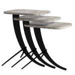 3-osaline kohvilaua komplekt Kalune Design 845(I), pruun/must