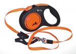 Flexi automaatne rihm New Comfort S, oranž, 5 m