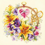 Tikkimiskomplekt Magic Needle "Lilies for Needlewoman" 100-121
