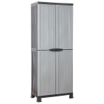 Plastikust kapp, 68 x 39 x 171,5 cm, hall, Pilka