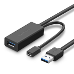 Ugreen Active Kick USB 3.2 Gen 1 pikenduskaabel (USB 3.0, USB 3.1 Gen 1) 10 m must (US175)