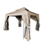 4-seinaline paviljon Patio Gran Canaria 300x300 cm, beež