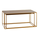 Kohvilaud - GIFT DECOR - 2-osaline komplekt - Metall - Must - Kaasaegne disain - 90x40x55 cm