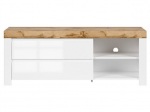 TV-laud BRW Holten 2S, valge/pruun