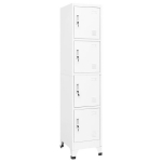 Lukustatav hoiukapp, valge, 38 x 45 x 180 cm, teras, vidaXL