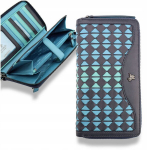 Ehtsast nahast rahakott naistele Visconti BR-76, sinine