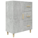Puhvetkapp vidaXL, betoonhall, 69,5 x 34 x 90 cm, tehispuit