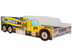 Lastevoodi Riko madratsiga 146 cm x 74 cm x 38 cm, betoonauto