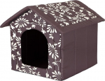 Maja-pesa Hobbydog R1 lilled, 38x32x38 cm, pruun