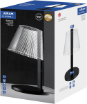 Airam laualamp Illusion Dot LED 2700-5200K, 340lm, USB ja Qi laadimispistikud, must