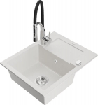 Graniidist k&ouml;&ouml;givalamu Mexen Enzo koos segisti ja sifooniga, Valge+Must/Kroom