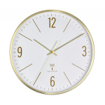 TFA seinakell 60.3534.53 Metal Analogue Radio-Controlled Wall Clock, kuldne