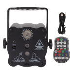Peovalgustite heli aktiveeritud USB-laetav LED-projektor DJ-lavavalgustid kaugjuhtimispuldiga tantsupulmaklubi pubi KTV baari jaoks