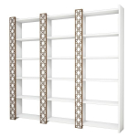 Eraldiseisev riiul Kalune Design City 3, valge/pruun