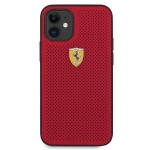 Telefoni&uuml;mbris Ferrari On Tarck - Perforated, telefonile Apple iPhone 12 Mini, punane