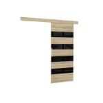 Uks ni&scaron;ile ADRK Furniture Milou 96, must/tamme v&auml;rv