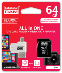 Telefoni m&auml;lukaart Goodram Microsdxc 64 Gb Class 10 Uhs-i/u1 kaart koos adapteriga