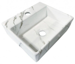 V&auml;ike valamu 33,5x29 cm LETO Carrara, valge, V&auml;ike valamu 33,5x29 cm LETO Carrara, valge
