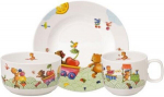 Laste n&otilde;udekomplekt Villeroy & Boch Hungry as a Bear, 3-osaline, portselan, mitmev&auml;rviline