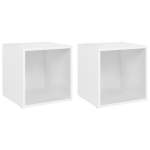 vidaXL telerikapid, 2 tk, valge, 37 x 35 x 37 cm, puitlaastplaat