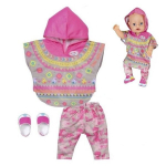 Baby Born pont&scaron;o ja l&uuml;hikesed p&uuml;ksid 43 cm nukule
