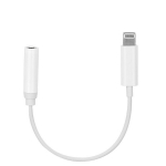 K&otilde;rvaklappide adapter Lightning Riffi kuni 3,5 mm (A1749 / MMX62ZM/A analoog) 9 cm, valge