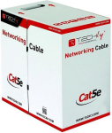 V&otilde;rgukaabel Techly, keerdpaar Cat 5e UTP, 305 m karbis, hall, 100% vask