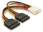 Delock Molex - 2x SATA 0.1m