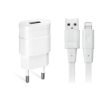 Laadija Apple kaabliga 1 USB pesaga 1,0A valge, Rivacase/12