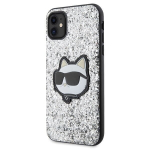 Karl Lagerfeldi &uuml;mbris iPhone 11 / XR KLHCN61G2CPS h&otilde;bedane k&otilde;va &uuml;mbris Glitter Choupette Patchi jaoks
