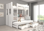 Narivoodi Adrk Furniture Artema koos madratsitega, 80x180 cm, valge