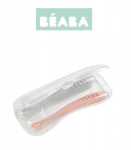 Lusikate komplekt esmaseks toitmiseks Beaba, hall-roosa, 2 tk.
