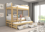 Narivoodi Adrk Furniture Queen, 80x180 cm, valge/pruun